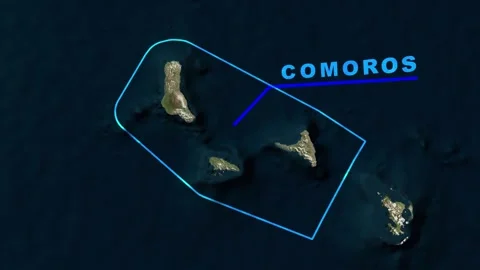 Comoros Map Animation Stock Footage 273239071