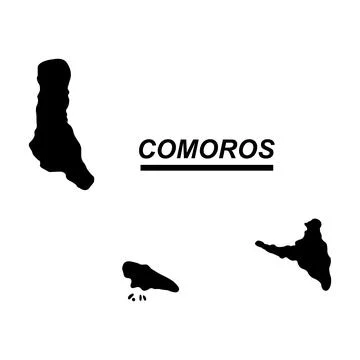 Comoros map icon Stock Illustration