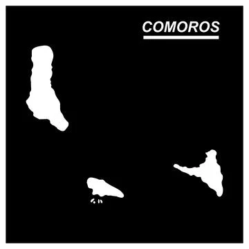 Comoros map icon Stock Illustration
