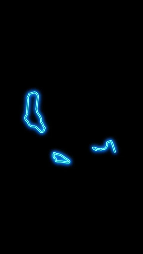Comoros Map Outline Neon Lights Stock Footage 333056086