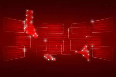 Comoros Map World map News Communication red Stock-Illustration