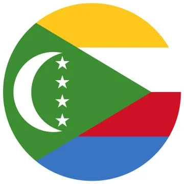 Comoros round flag vector illustration Illustrazione stock