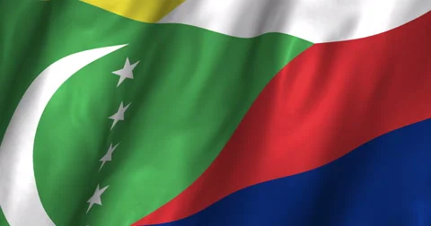 Comoros waving flag 4K Stock Footage 50545790