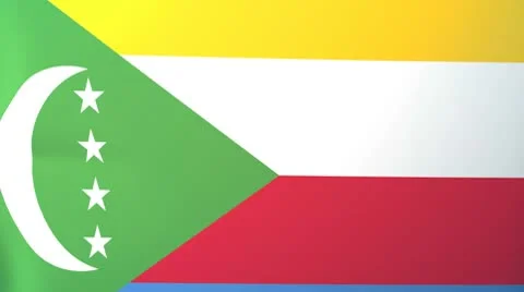 Comoros Waving Flag Stock Footage 10761729
