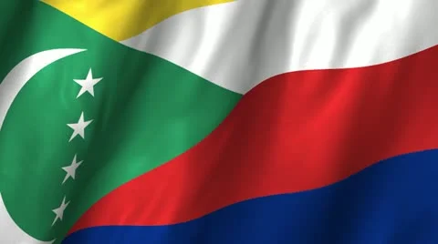 Comoros Waving Flag Stock Footage 12249186