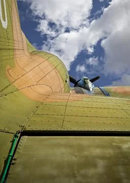 Comouflaged Prop Plane Fotos Stock