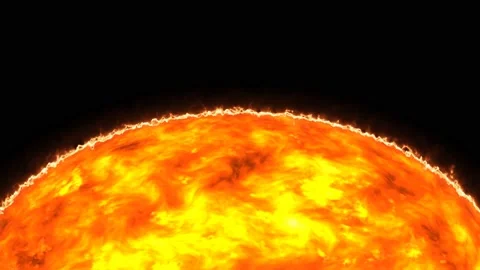Comp 1sun solar system with fire Stock Footage 132083493
