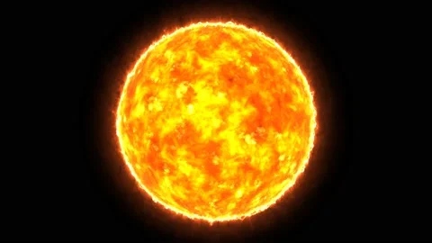 Comp 1sun solar system with fire Stock Footage 140177782