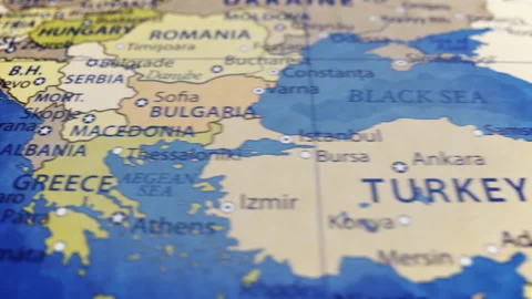 COMP-Globe-Atlas-Albania map country world 動画素材 250790953