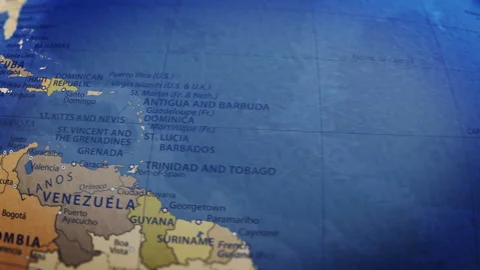 COMP-Globe-Atlas-Barbados map country world Stock Footage 250793159