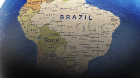 COMP-Globe-Atlas-Bolivia map country world Stock Footage 250797365