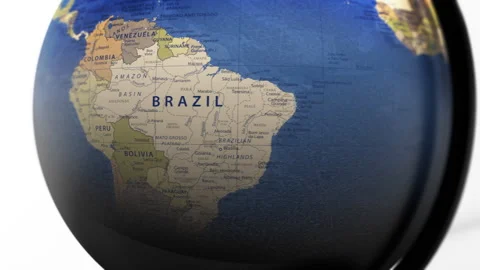 COMP-Globe-Atlas-Brazil map country world Stock-Footage 250799430