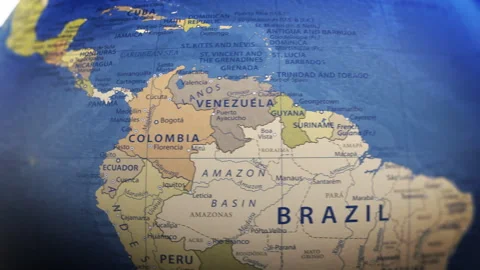 COMP-Globe-Atlas-Colombia map country world Stock Footage 250803637