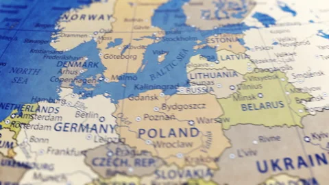 COMP-Globe-Atlas-Denmark map country world Stock Footage 250805962