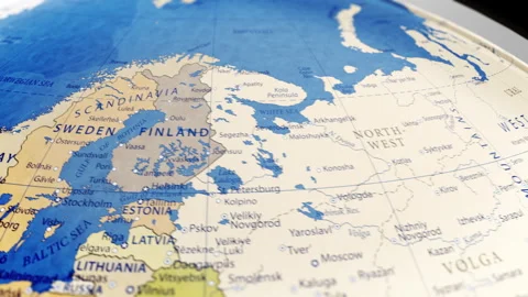 COMP-Globe-Atlas-Finland map country world Stock Footage 250806941
