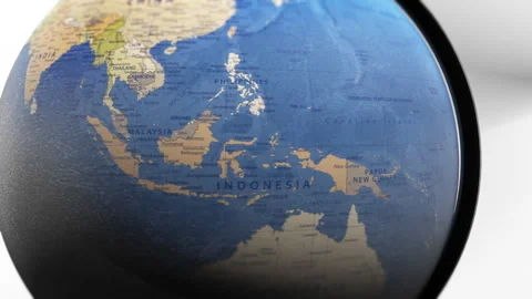 COMP-Globe-Atlas-Indonesia map country world Vidéo 250813740