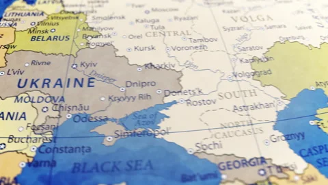 COMP-Globe-Atlas-Ukraine map country world 動画素材 250826663
