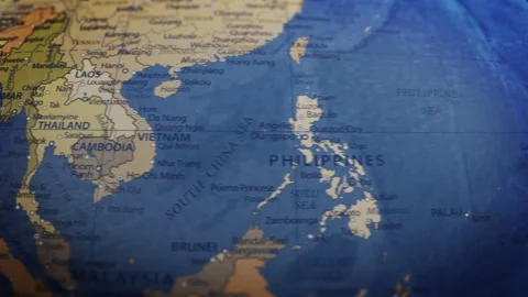 COMP-Globe-Atlas-Vietnam map country world Vidéo 250826450