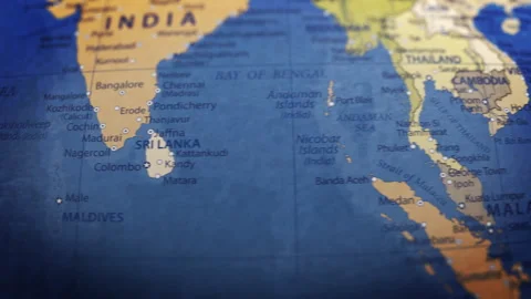 COMP-Globe-Sri-lanka map country world Stock Footage 250826555