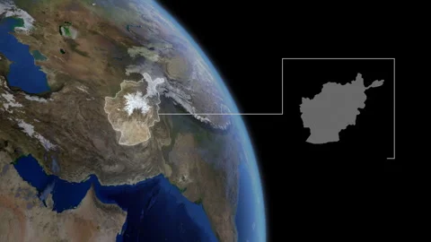 COMP-Outlined-Map-Afghanistan Stock Footage 276326091