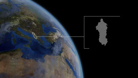 COMP-Outlined-Map-Albania Stock-Footage 276326199