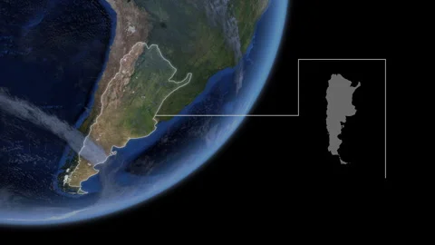 COMP-Outlined-Map-Argentina Stock Footage 276326139