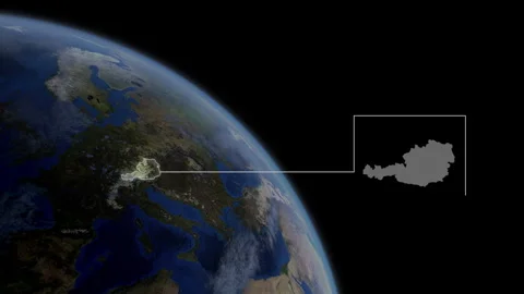 COMP-Outlined-Map-Austria Video stock 276327187