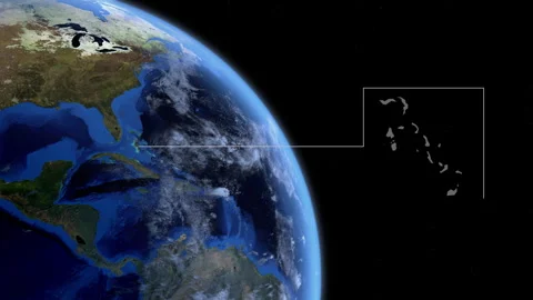 COMP-Outlined-Map-THE BAHAMAS Stock Footage 276338824