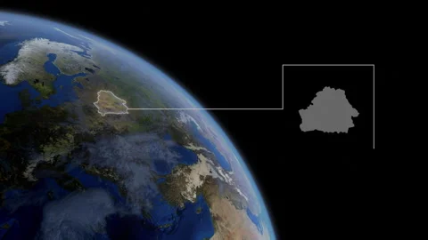 COMP-Outlined-Map-Belarus Stock Footage 276401469