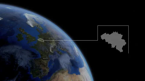 COMP-Outlined-Map-Belgium Video stock 276402909