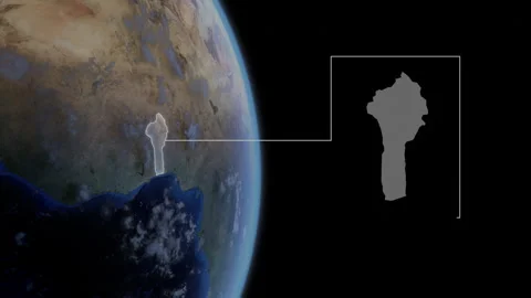 COMP-Outlined-Map-Benin Stock Footage 277541610