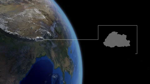 COMP-Outlined-Map-Bhutan 動画素材 276601765