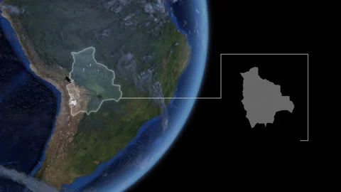 COMP-Outlined-Map-Bolivia Stock-Footage 276601695