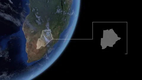 COMP-Outlined-Map-Botswana Stock Footage 276328029