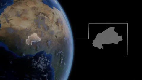 COMP-Outlined-Map-BURKINA Stock Footage 277542410