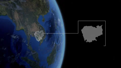 COMP-Outlined-Map-Cambodia Stock-Footage 276328185