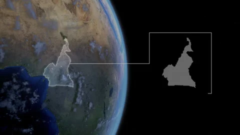 COMP-Outlined-Map-Cameroon Stock Footage 277542300
