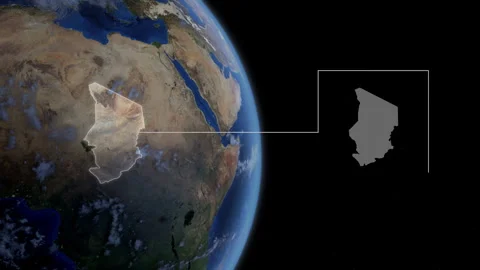 COMP-Outlined-Map-Chad Stock Footage 276402908