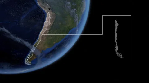 COMP-Outlined-Map-Chile 動画素材 276402244