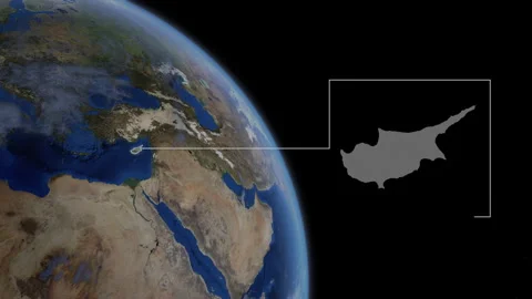 COMP-Outlined-Map-Cyprus Stock-Footage 277542555