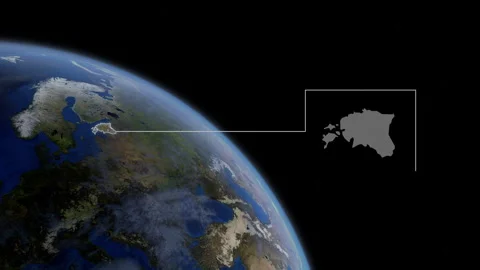 COMP-Outlined-Map-Estonia Stock-Footage 276330402