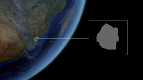 COMP-Outlined-Map-Eswatini Stock Footage 277563782