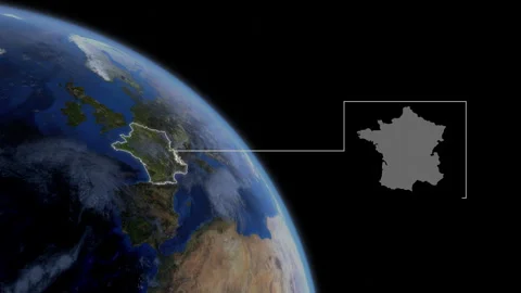 COMP-Outlined-Map-France Stock Footage 276330312