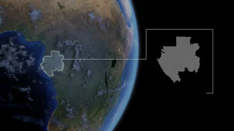 COMP-Outlined-Map-Gabon Stock-Footage 277563848