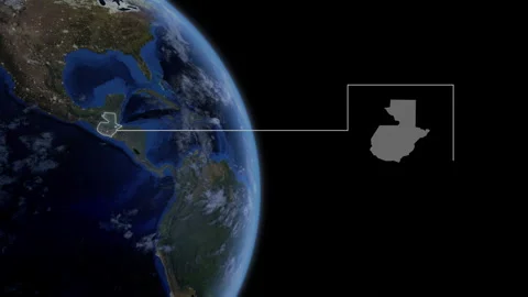 COMP-Outlined-Map-Guatemala Stock Footage 276403617