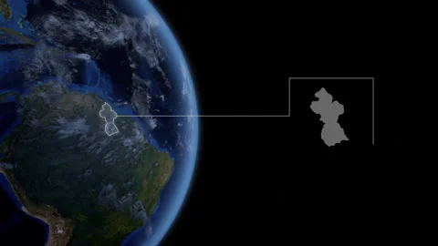 COMP-Outlined-Map-Guyana Video stock 276404285