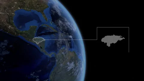 COMP-Outlined-Map-Honduras Stock Footage 276405725