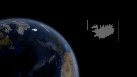 COMP-Outlined-Map-Iceland Stock Footage 276404781