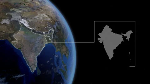 COMP-Outlined-Map-India Stock Footage 276332303
