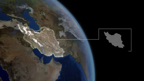 COMP-Outlined-Map-Iran Stock Footage 276332232